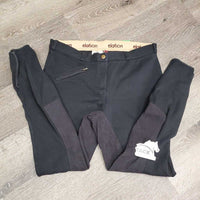 Hvy Cotton Full Seat Breeches *gc, faded, v.rubbed & pilly, older, unstitched seam
