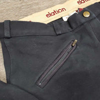 Hvy Cotton Full Seat Breeches *gc, faded, v.rubbed & pilly, older, unstitched seam
