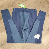 Full Seat Ribbed Riding Tight Breeches, Pull On *vgc, older, mnr hair, inside rubs & pills
