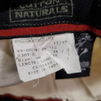 Hvy Cotton Breeches *gc, older, stains, rubs, pills, dingy
