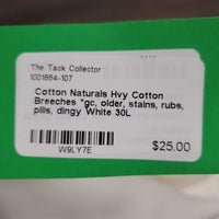 Hvy Cotton Breeches *gc, older, stains, rubs, pills, dingy
