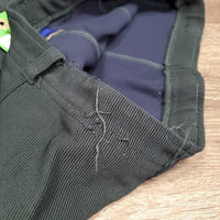 Ribbed Riding Tight Breeches, Pull On *gc/fair, undone stitching, threads, older, rubs, pills
