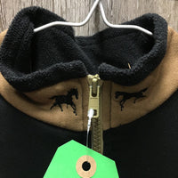 LS Light Fleece Shirt - Sweater, 1/4 Zip Up *gc, seam puckers?shrunk, rubs, pills & hair
