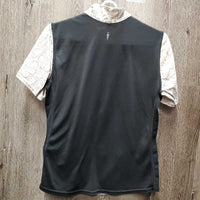 SS Shirt, 1/2 Zip up, Mesh *gc, seam puckers & frays, mnr snags, rubs & pills
