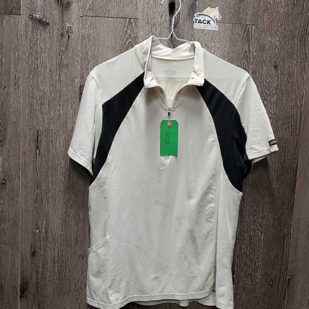 SS Shirt, 1/2 Zip Up, Mesh Sleeves *vgc, seam puckers