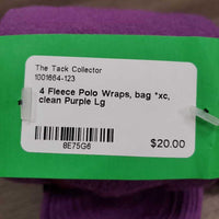 4 Fleece Polo Wraps, bag *xc, clean
