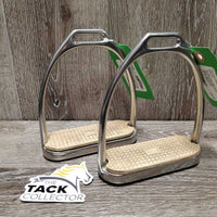 Pr Hvy Fine Stirrup Irons *gc, clean, scratches, stains, scuffs
