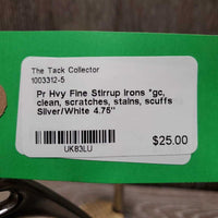 Pr Hvy Fine Stirrup Irons *gc, clean, scratches, stains, scuffs
