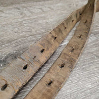 Pr Thick Stirrup Leathers *fair, older, v.rubbed, dry, faded, stains, dents, film, dirty
