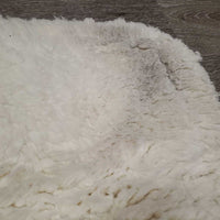 Sheepskin Quilt Hunter Half Pad *gc, cut tabs, v. clumpy, puckers, stains, mnr hair, pills, marker, dirt

