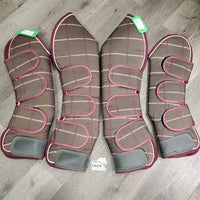 Tall Front & Hind Shipping Boots *vgc/xc, clean & mnr dirt, hair, loose threads & rubs, older