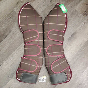 Tall Front & Hind Shipping Boots *vgc/xc, clean & mnr dirt, hair, loose threads & rubs, older