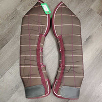 Tall Front & Hind Shipping Boots *vgc/xc, clean & mnr dirt, hair, loose threads & rubs, older