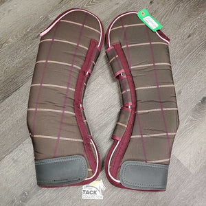 Tall Front & Hind Shipping Boots *vgc/xc, clean & mnr dirt, hair, loose threads & rubs, older
