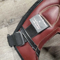 Leather Wool Felt Poll Guard - Head Bumper, 2x caribiner *xc, clean, rubs, pills & hair
