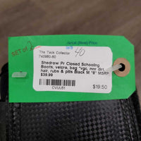 Pr Closed Schooling Boots, velcro, bag *vgc, mnr dirt, hair, rubs & pills
