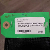 Pr Closed Boots, velcro, bag *gc, mnr dirt, rubs, stains? & hair
