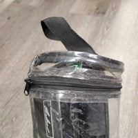 Pr Closed Boots, velcro, bag *gc, mnr dirt, rubs, stains? & hair
