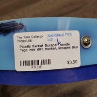 Plastic Sweat Scraper, handle *vgc, mnr dirt, marker, scrapes
