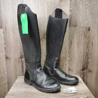 Synthetic Leather & Elastic Dress Boots, Zips *vgc/xc, mr residue, stains & creases

