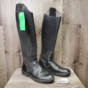 Synthetic Leather & Elastic Dress Boots, Zips *vgc/xc, mr residue, stains & creases