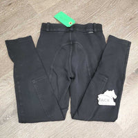 JUNIORS EuroSeat Breeches *gc, faded, hair, snag, mnr hole
