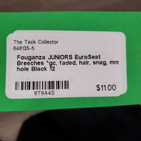JUNIORS EuroSeat Breeches *gc, faded, hair, snag, mnr hole
