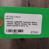 JUNIORS Technical Show Jacket, Zipper, Snaps *gc, faded, seam puckers