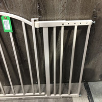 Metal Dog Fence/Gate, adjustable, additional 12" extension, 4 Bumper Guards, 4 Wall Attachments *vgc/xc, clean
