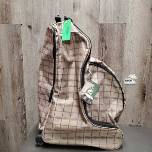 Bag Set: Rolling Helmet/Boot Bag *vgc/fair, mnr dusty, broken floor board & Saddle Storage/Carry Bag , Shoulder Strap *like new, dusty