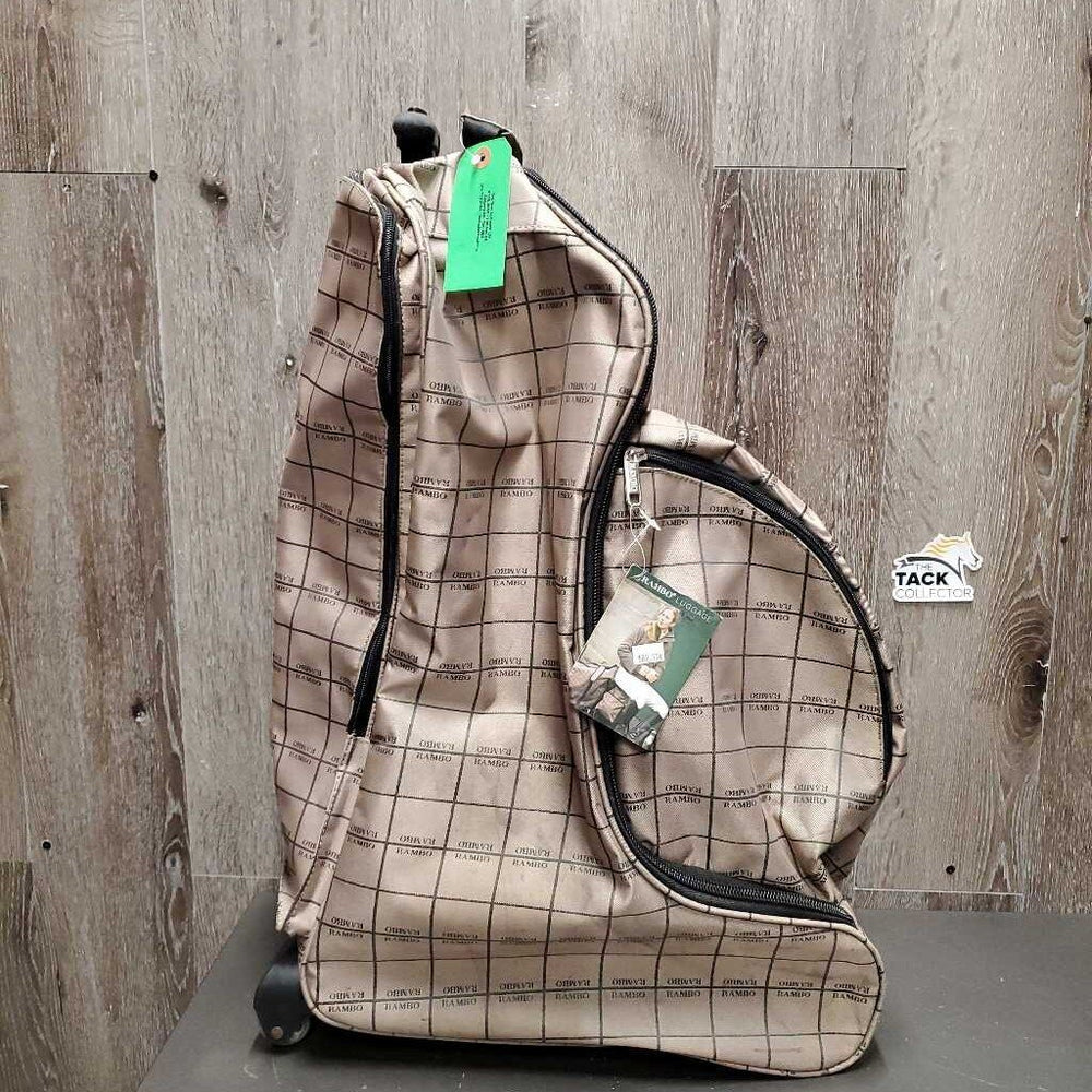 Bag Set: Rolling Helmet/Boot Bag *vgc/fair, mnr dusty, broken floor board & Saddle Storage/Carry Bag , Shoulder Strap *like new, dusty
