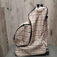 Bag Set: Rolling Helmet/Boot Bag *vgc/fair, mnr dusty, broken floor board & Saddle Storage/Carry Bag , Shoulder Strap *like new, dusty
