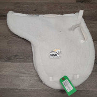 Fleece & Cotton Shaped Hunter Saddle Pad, Wither Relief *gc, clean, mnr stains, clumpy & hair, rubs
