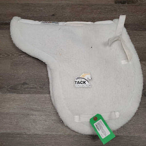 Fleece & Cotton Shaped Hunter Saddle Pad, Wither Relief *gc, clean, mnr stains, clumpy & hair, rubs