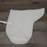 Fleece & Cotton Shaped Hunter Saddle Pad, Wither Relief *gc, clean, mnr stains, clumpy & hair, rubs
