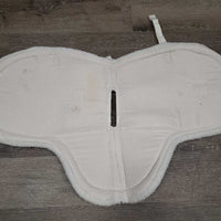 Fleece & Cotton Shaped Hunter Saddle Pad, Wither Relief *gc, clean, mnr stains, clumpy & hair, rubs
