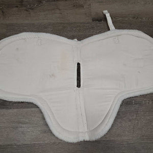 Fleece & Cotton Shaped Hunter Saddle Pad, Wither Relief *gc, clean, mnr stains, clumpy & hair, rubs