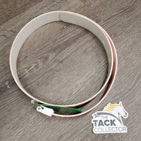 Soft TPE Plastic Belt, Buckle Connector "Horses" *gc, No Buckle, shortened?, rubs/faded spots
