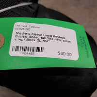 Fleece Lined Keyhole Quarter Sheet, tail *like new, clean, v. wpf
