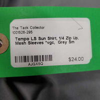 LS Sun Shirt, 1/4 Zip Up, Mesh Sleeves *vgc