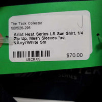 LS Sun Shirt, 1/4 Zip Up, Mesh Sleeves *xc