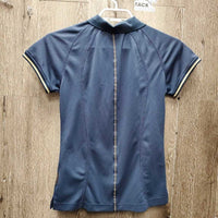 SS Polo Shirt, 1/4 Zip Up *gc, rubs, pills, snags