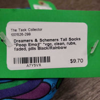 Tall Socks "Poop Emoji" *vgc, clean, rubs, faded, pills
