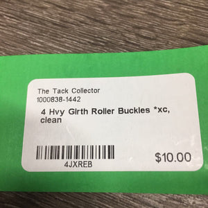 4 Hvy Girth Roller Buckles *xc, clean