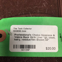 Neoprene & Velcro Back Girth Liner ONLY *gc, clean, hairy, residue/film
