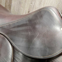 18" *W 6" Devoucoux Chiberta Monoflap Saddle, 2 Breastplate D Rings, Green Devoucoux Nylon Cover, Lg Front & Back Exterior Blocks, Foam Panels, Flaps: 13"L x 13.5"W Serial #: 15S13006094 Arcade Normale 18 1A 2PB D3D