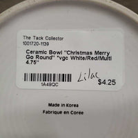 Ceramic Bowl "Christmas Merry Go Round" *vgc, bottom edge rubs
