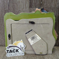 Bucking Horse Ceramic 5x7 Picture Frame *gc/fair, UNSTUCK back, stains
