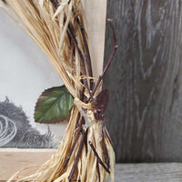 Boy & Border Collie Pencil Drawing Print, Wood Frame & Easel *gc, dusty