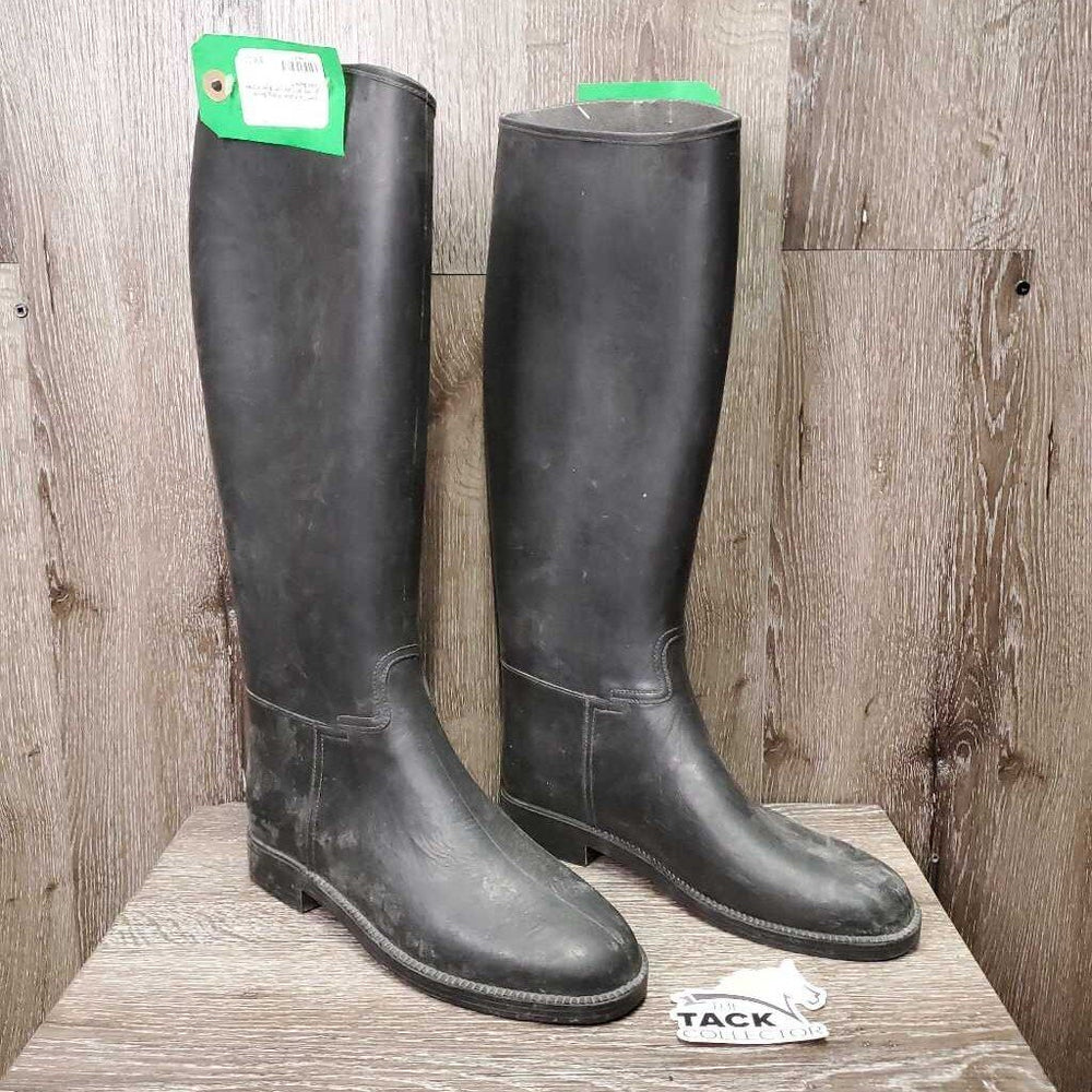 Tall Rubber Riding Boots *gc, mnr dirt, rubs, film & scratches, faded